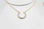 9ct Gold Diamond Set Horse Shoe Pendent