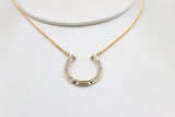 9ct Gold Diamond Set Horse Shoe Pendent