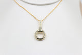 9ct Gold Set Half Bit Pendent