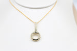 9ct Gold Set Half Bit Pendent