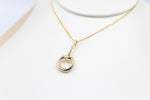 9ct Gold Set Half Bit Pendent