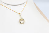 9ct Gold Set Half Bit Pendent