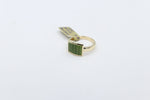 9ct Gold Ladies  Greenstone Ring