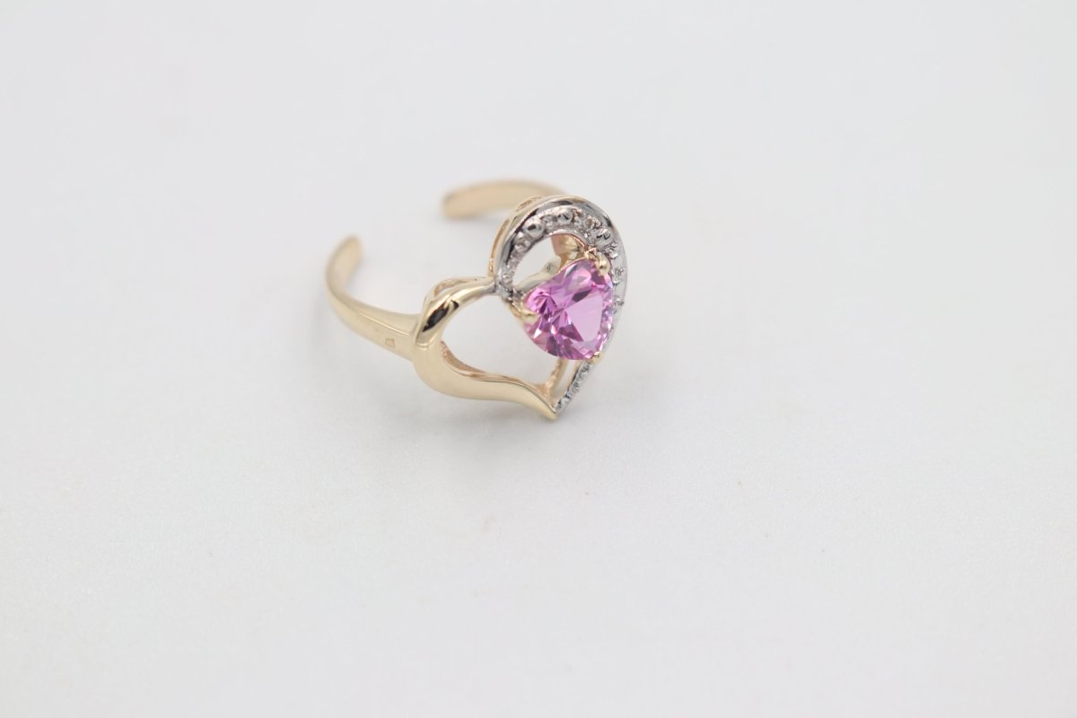 9ct Gold Ladies Gold Toe Ring