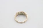 9ct Gold Genuine Emerald & Diamond ring