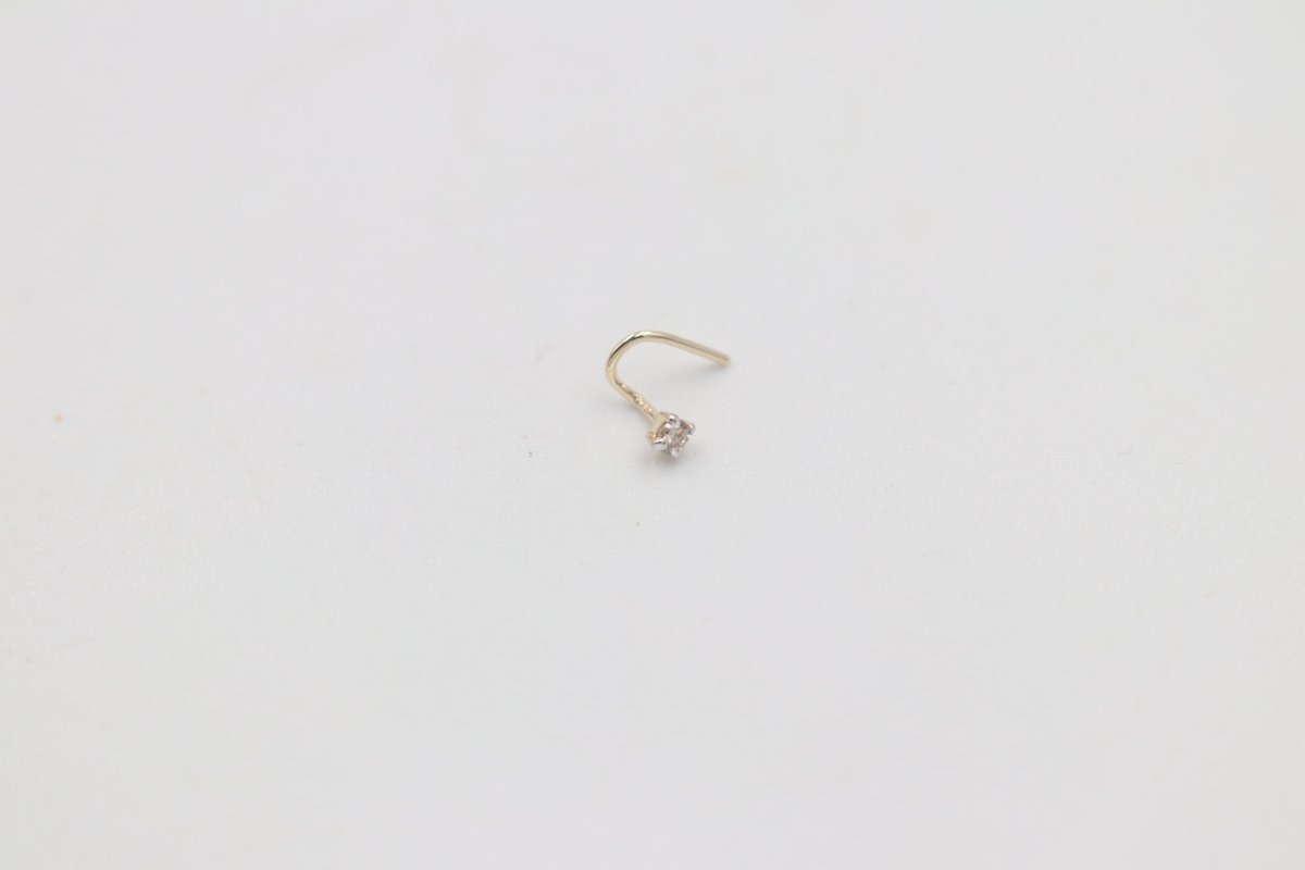 9ct Yellow Gold Genuine Diamond Nose Stud