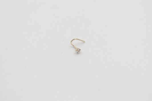 9ct Yellow Gold Genuine Diamond Nose Stud