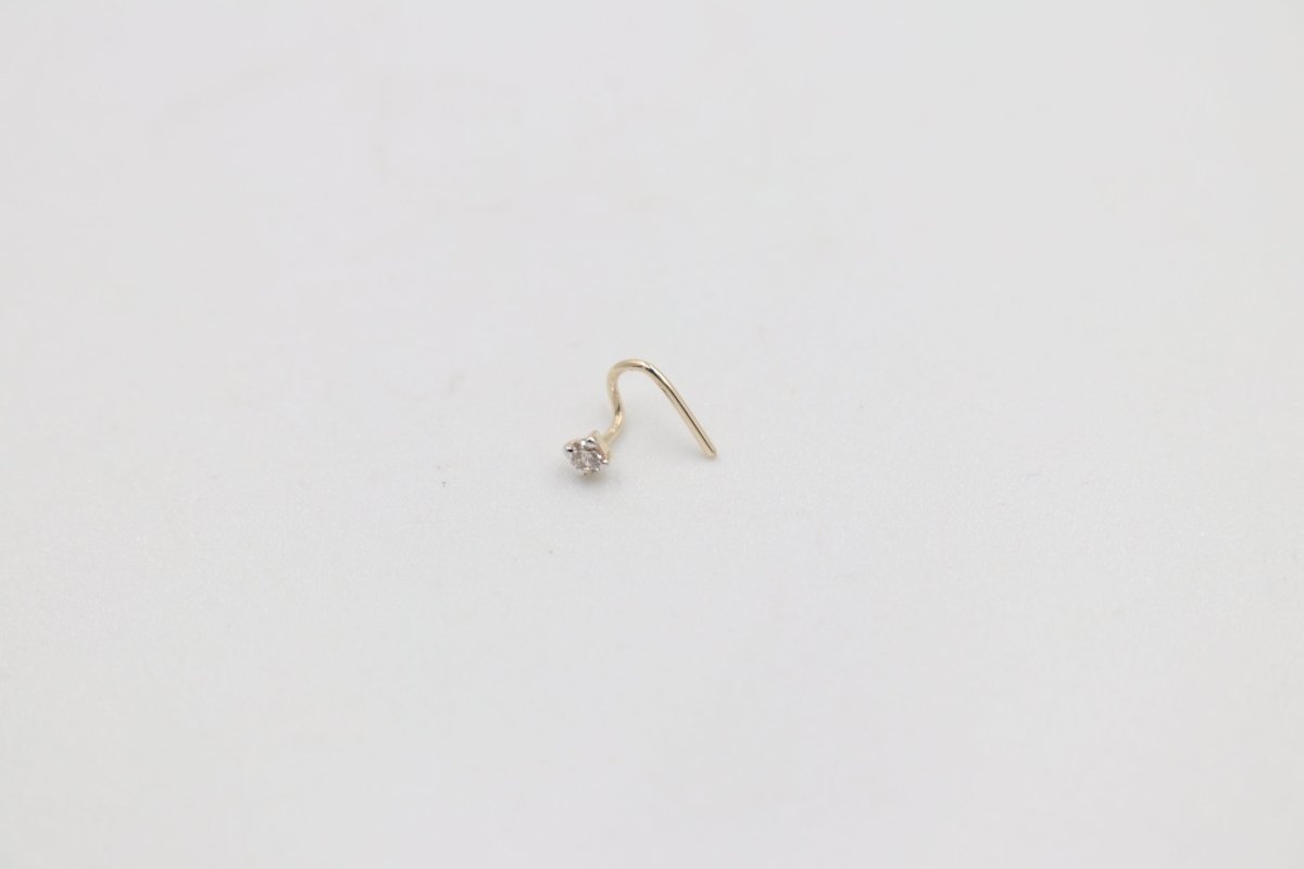 9ct Yellow Gold Genuine Diamond Nose Stud