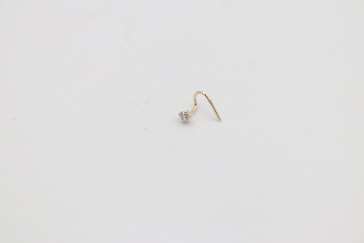 9ct Yellow Gold Genuine Diamond Nose Stud