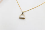 9ct Gold Diamond Set stirrup Iron Pendent