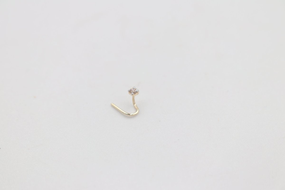 9ct Yellow Gold Genuine Diamond Nose Stud