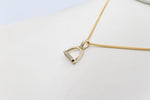 9ct Gold Diamond Set stirrup Iron Pendent