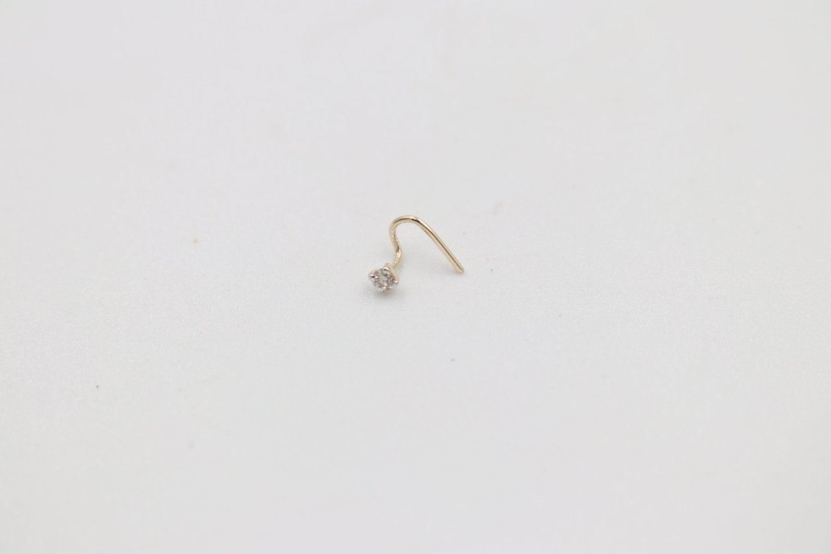 9ct Yellow Gold Genuine Diamond Nose Stud
