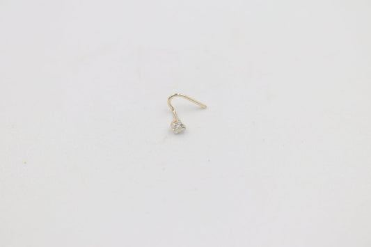 9ct Yellow Gold Genuine Diamond Nose Stud 0.03ct