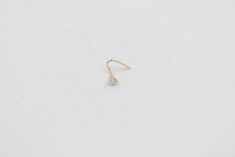 9ct Yellow Gold Genuine Diamond Nose Stud 0.03ct