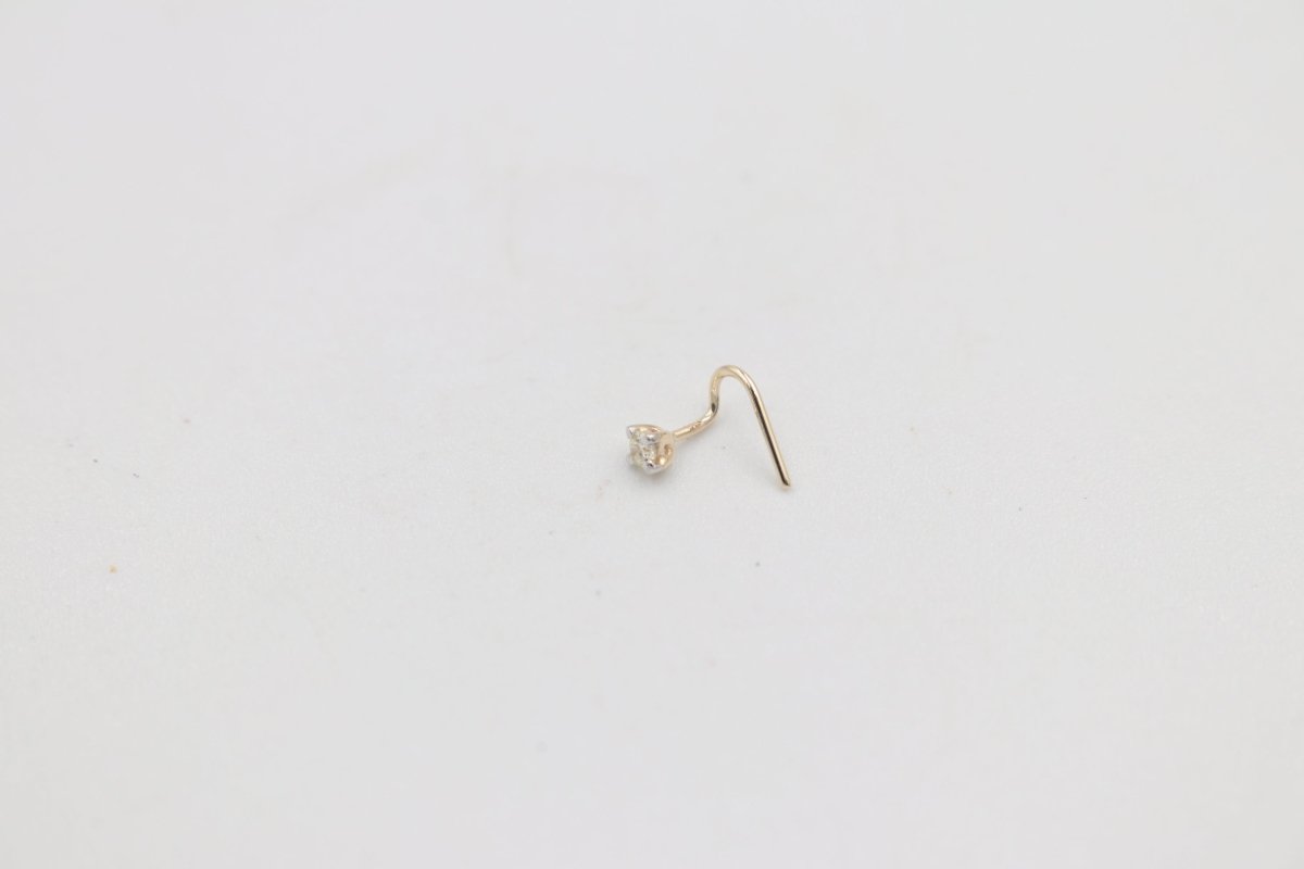 9ct Yellow Gold Genuine Diamond Nose Stud 0.03ct