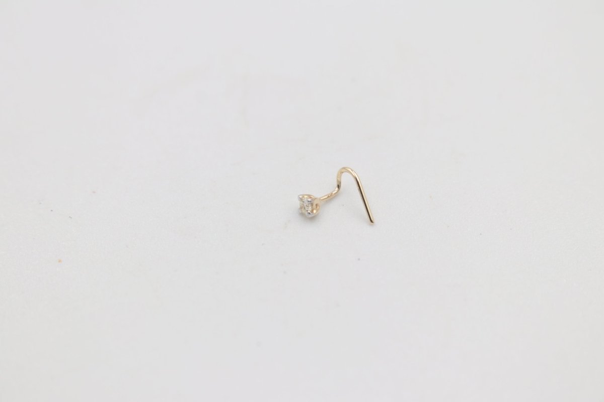 9ct Yellow Gold Genuine Diamond Nose Stud 0.03ct