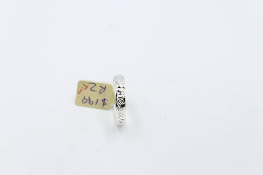 Stg Silver Ladies Claddagh Wedding Band