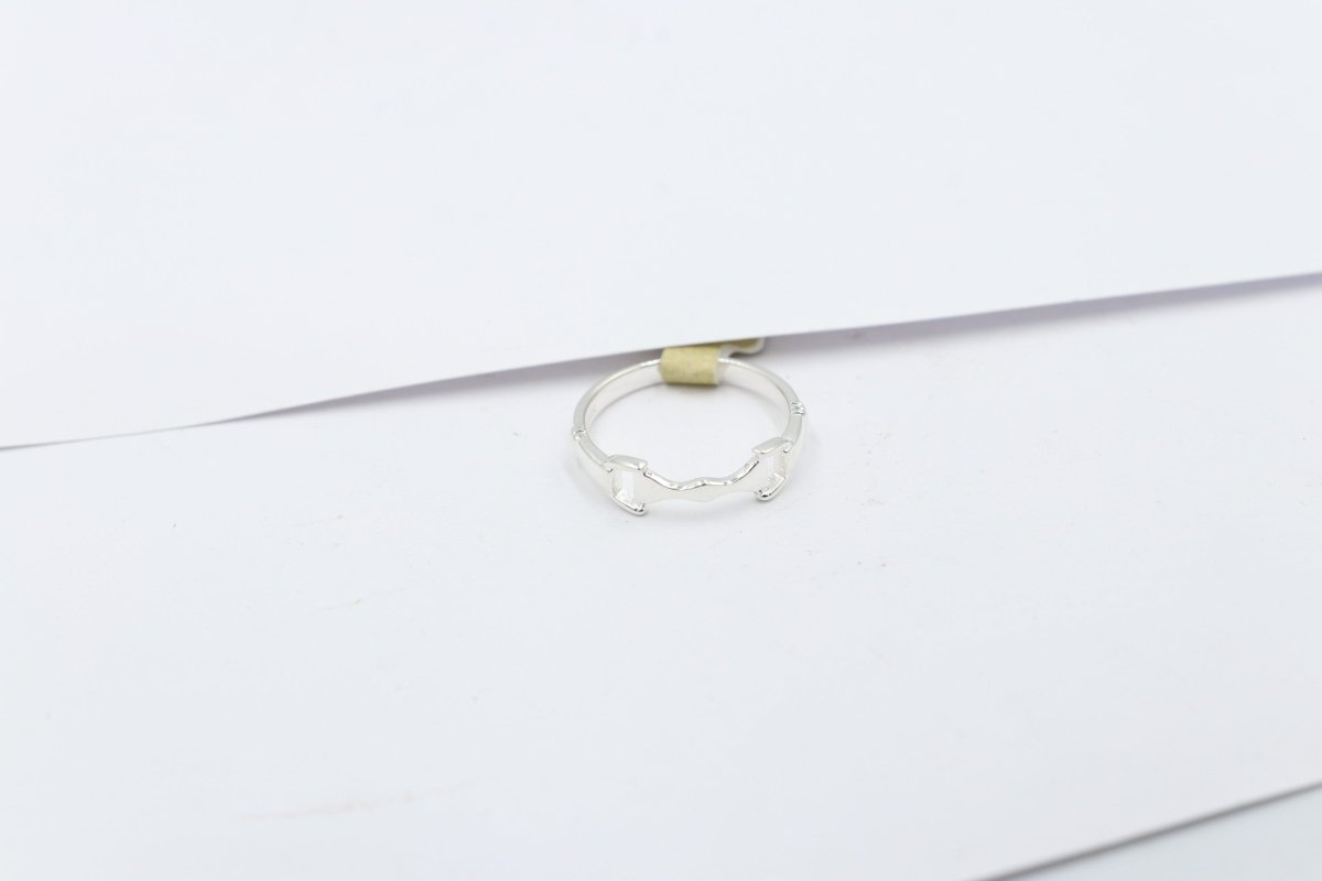 Stg Silver Horse Bit ring