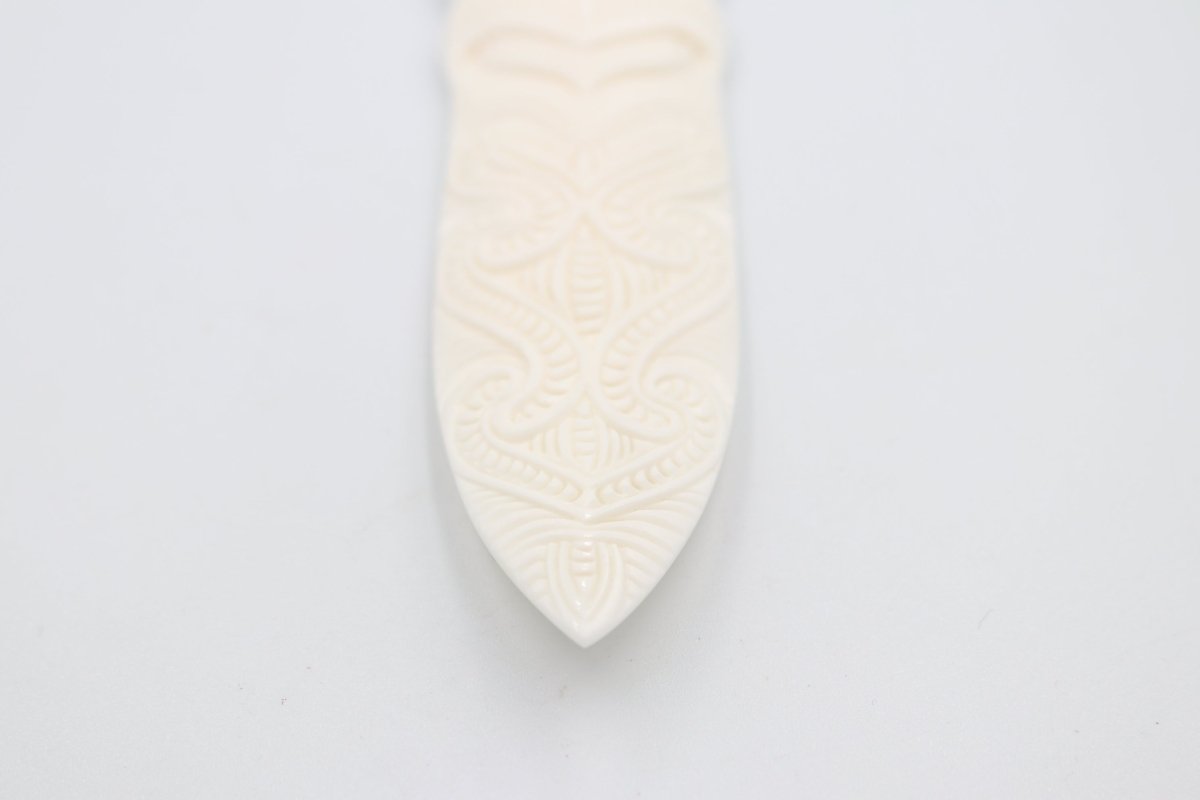 Bone Hei Tiki Taiaha Pendent