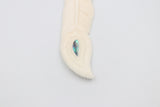 Bound Bone feather pendent with Paua