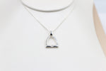 Stg Silver Set stirrup Iron Pendent