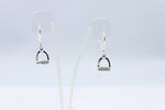 Stg Silver Stirrup Iron Drop set Earrings