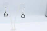 Stg Silver Stirrup Iron Drop set Earrings