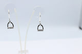 Stg Silver Stirrup Iron Drop set Earrings