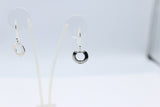 Stg Silver Gold Horseshoe Earrings