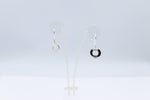 Stg Silver Gold Horseshoe Earrings