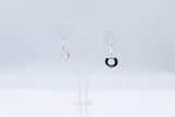 Stg Silver Gold Horseshoe Earrings