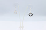 Stg Silver Gold Horseshoe Earrings