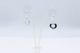 Stg Silver Gold Horseshoe Earrings