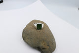 Stg Silver Ring with New Zealand Greenstone 76ALXG