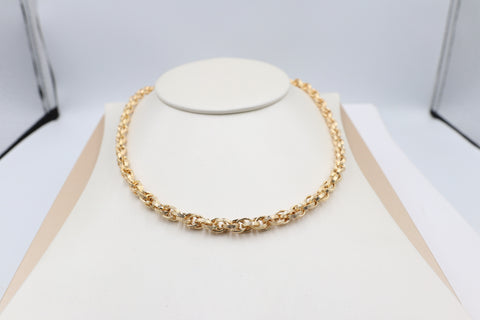 9ct Gold Italian Hollow Fancy Overlapping ChainGAC055
