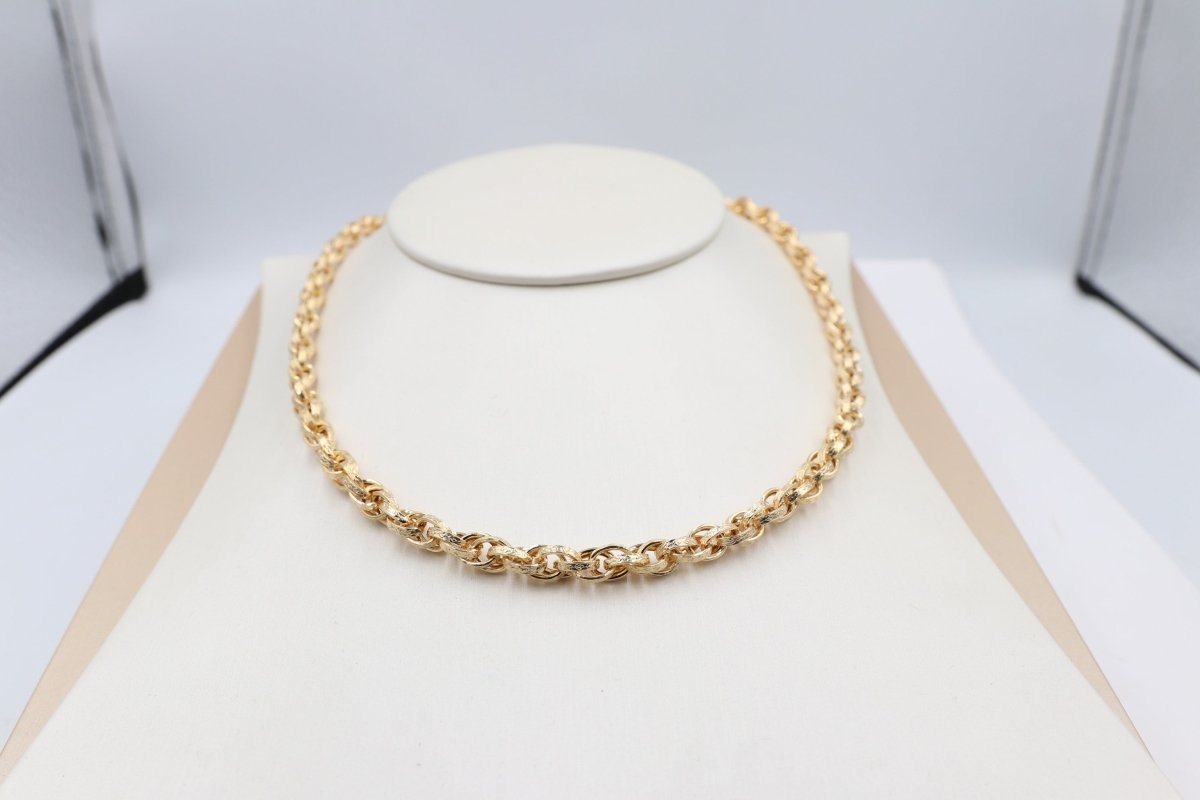 9ct Gold Italian Hollow Fancy Overlapping ChainGAC056