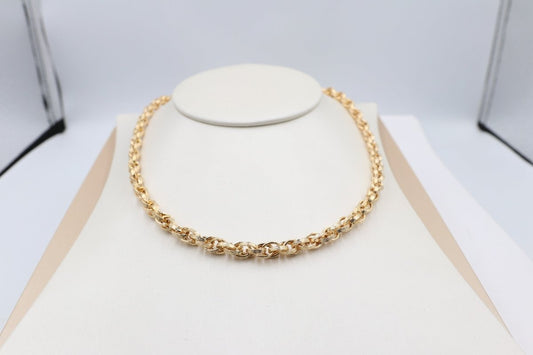 9ct Gold Italian Hollow Fancy Overlapping ChainGAC056