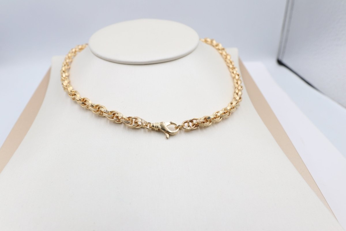 9ct Gold Italian Hollow Fancy Overlapping ChainGAC056