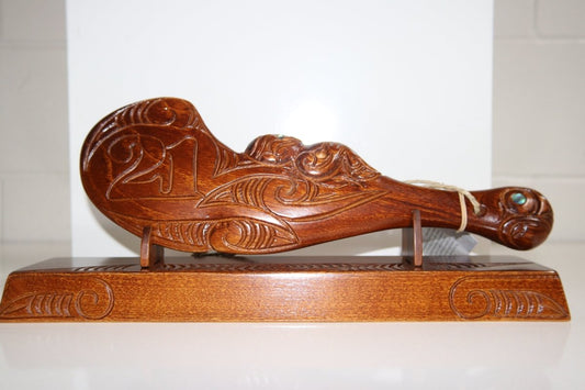 Native New Zealand wood 21st Wahaika With Base