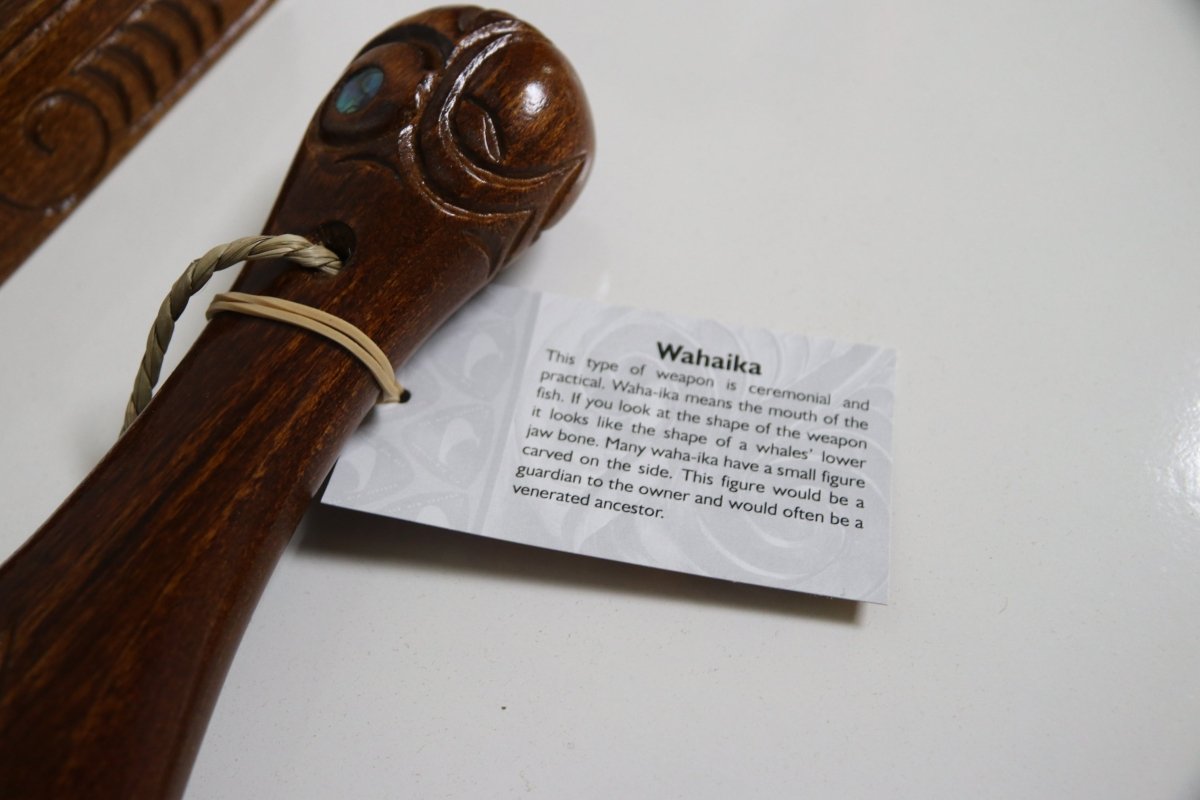 Native New Zealand wood 21st Wahaika With Base