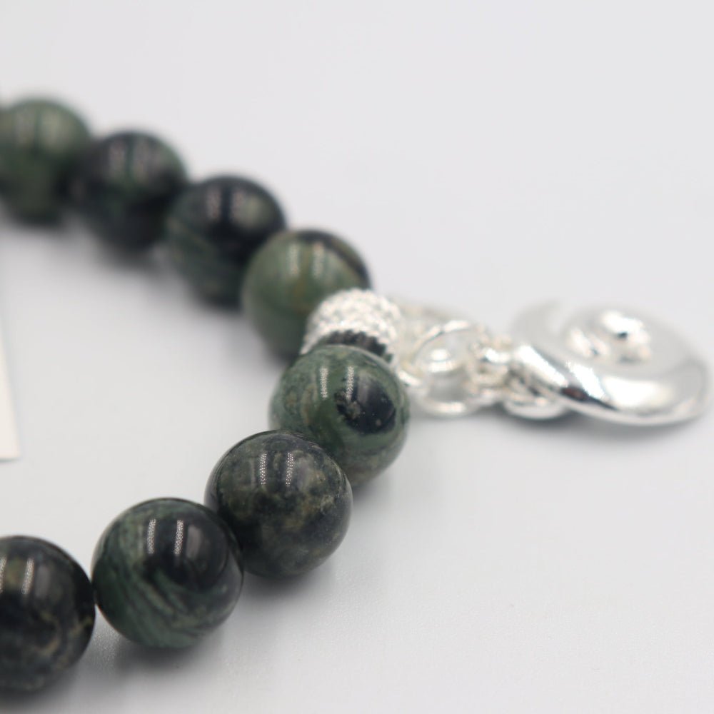 New Zealand Greenstone Stretch Bracelet