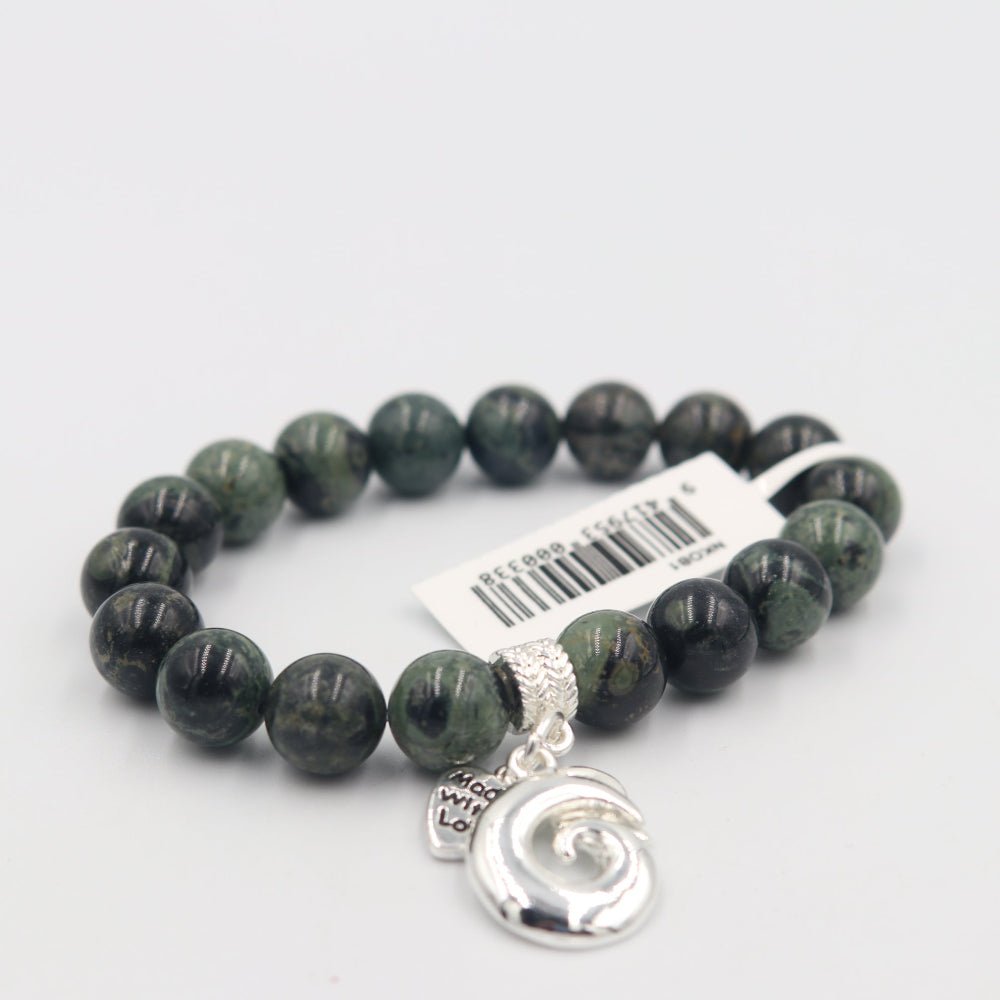 New Zealand Greenstone Stretch Bracelet
