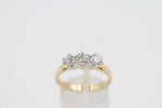 18ct Gold Diamond 3 Stone Ring  TDW 1.02 carat