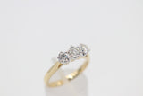 18ct Gold Diamond 3 Stone Ring  TDW 1.02 carat