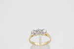 18ct Gold Diamond 3 Stone Ring  TDW 1.02 carat