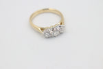 18ct Gold Diamond 3 Stone Ring  TDW 1.02 carat