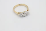 18ct Gold Diamond 3 Stone Ring  TDW 1.02 carat