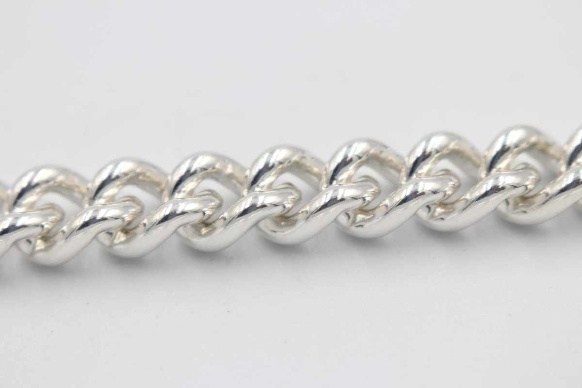 Sterling Silver Heavy Curb Bracelet