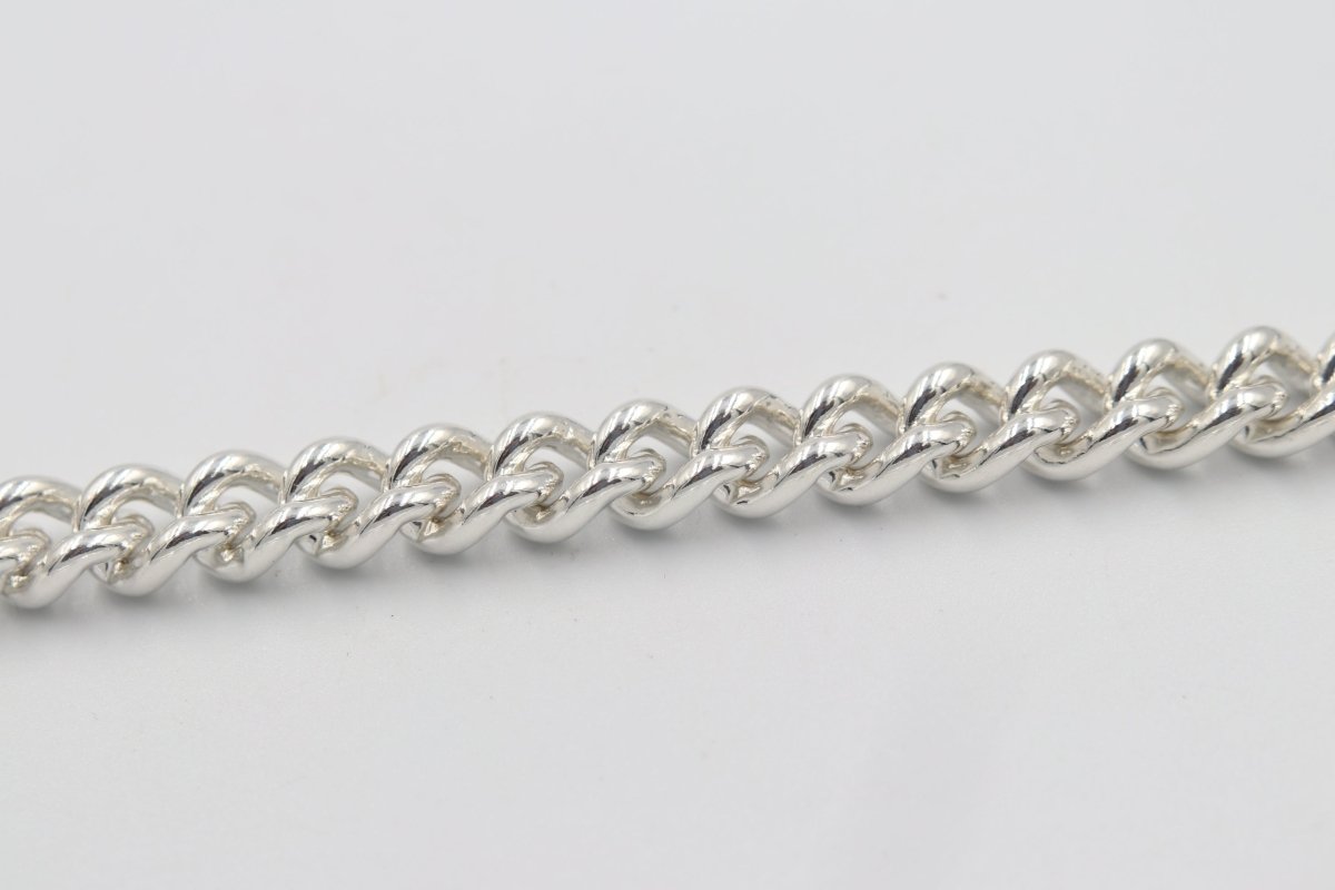 Sterling Silver Heavy Curb Bracelet
